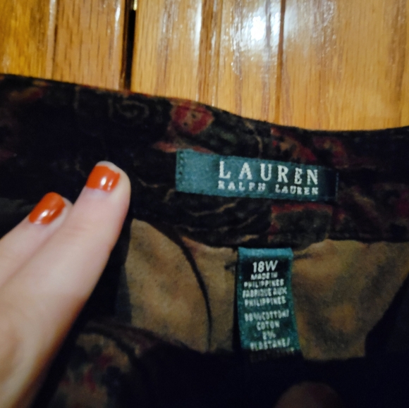 Ralph Lauren Paisley Velvet Pants - Picture 4 of 5